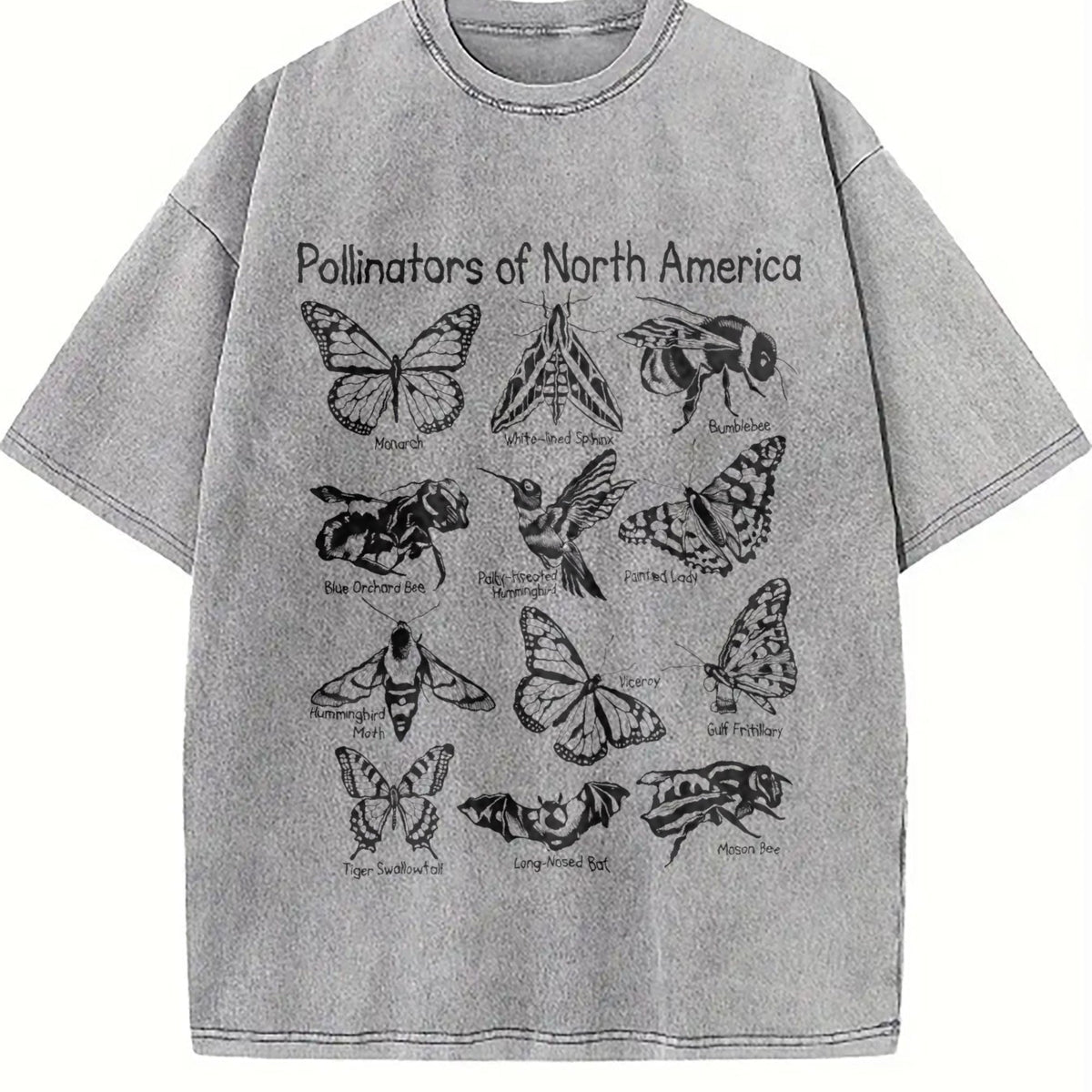 Pollinators Of North America Vintage Washed T-Shirt product image 5