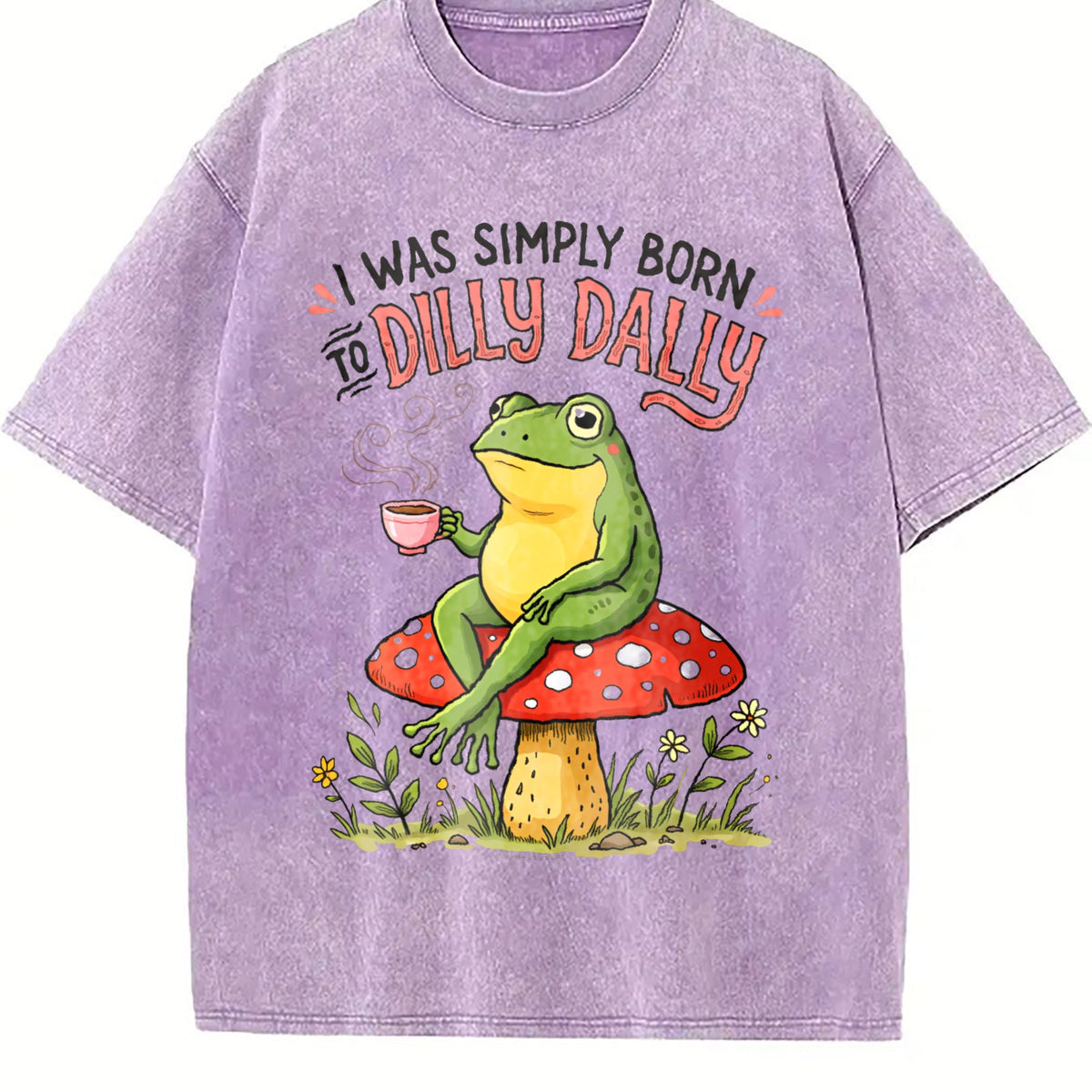 I Was Simply Born To Dilly Dally Vintage Washed T-Shirt product image 6