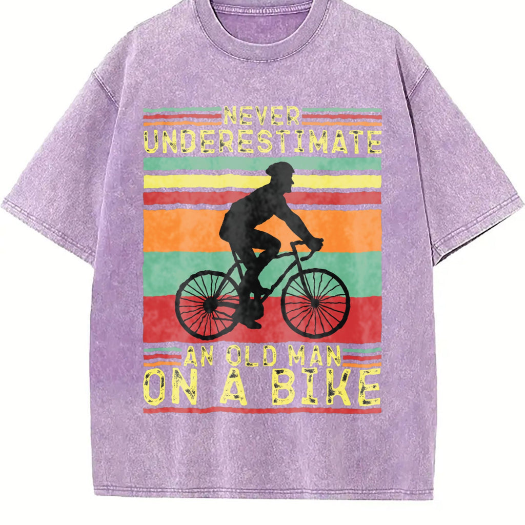 Never Underestimate An Old Man On A Bike Vintage Washed product image 6