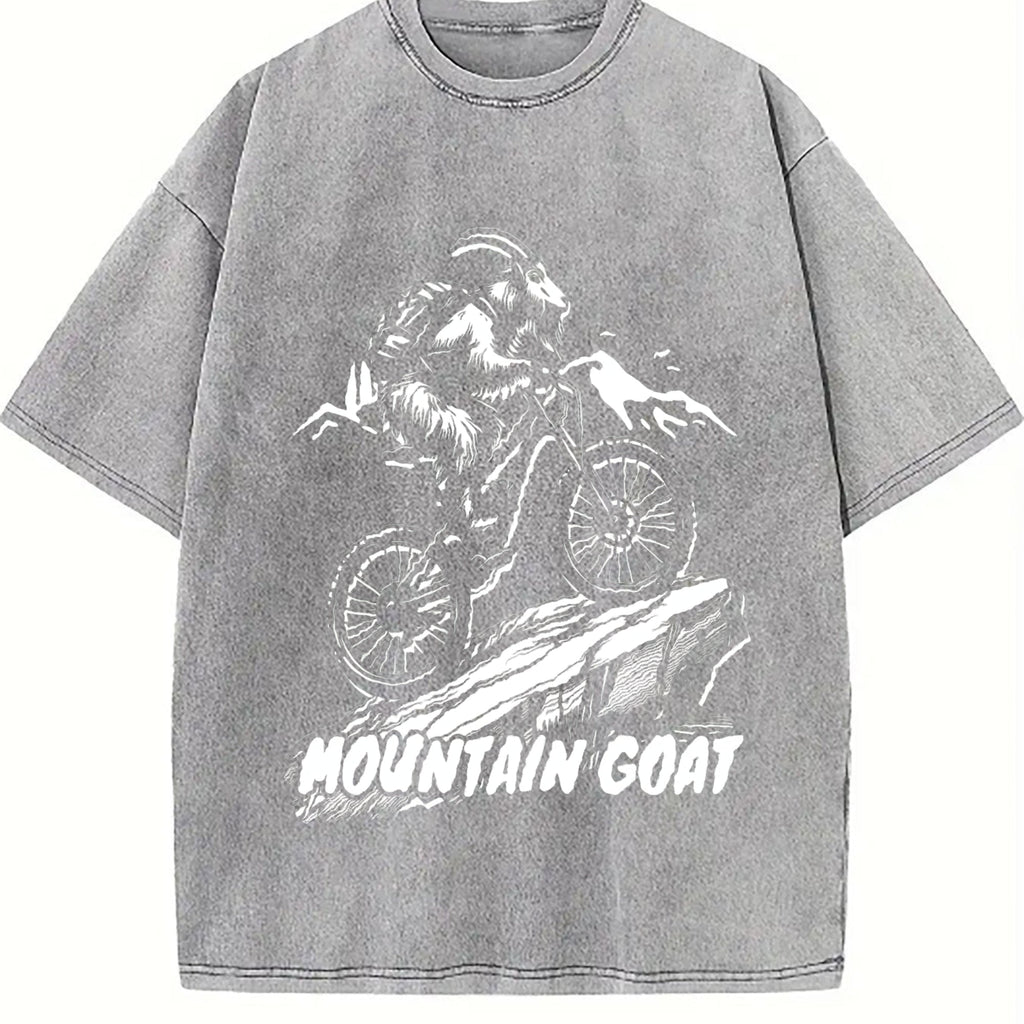Funny Mountain Goat 90s Vintage Washed T-Shirt product image 5