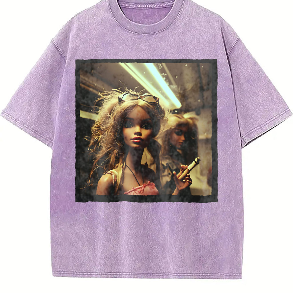 Doll Portrait with Sunglasses Vintage Washed T-Shirt product image 6