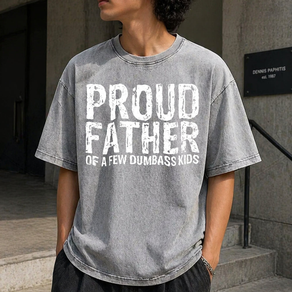 Proud Father Of A Few Dumbass Funny Fathers Day Vintage product image 5