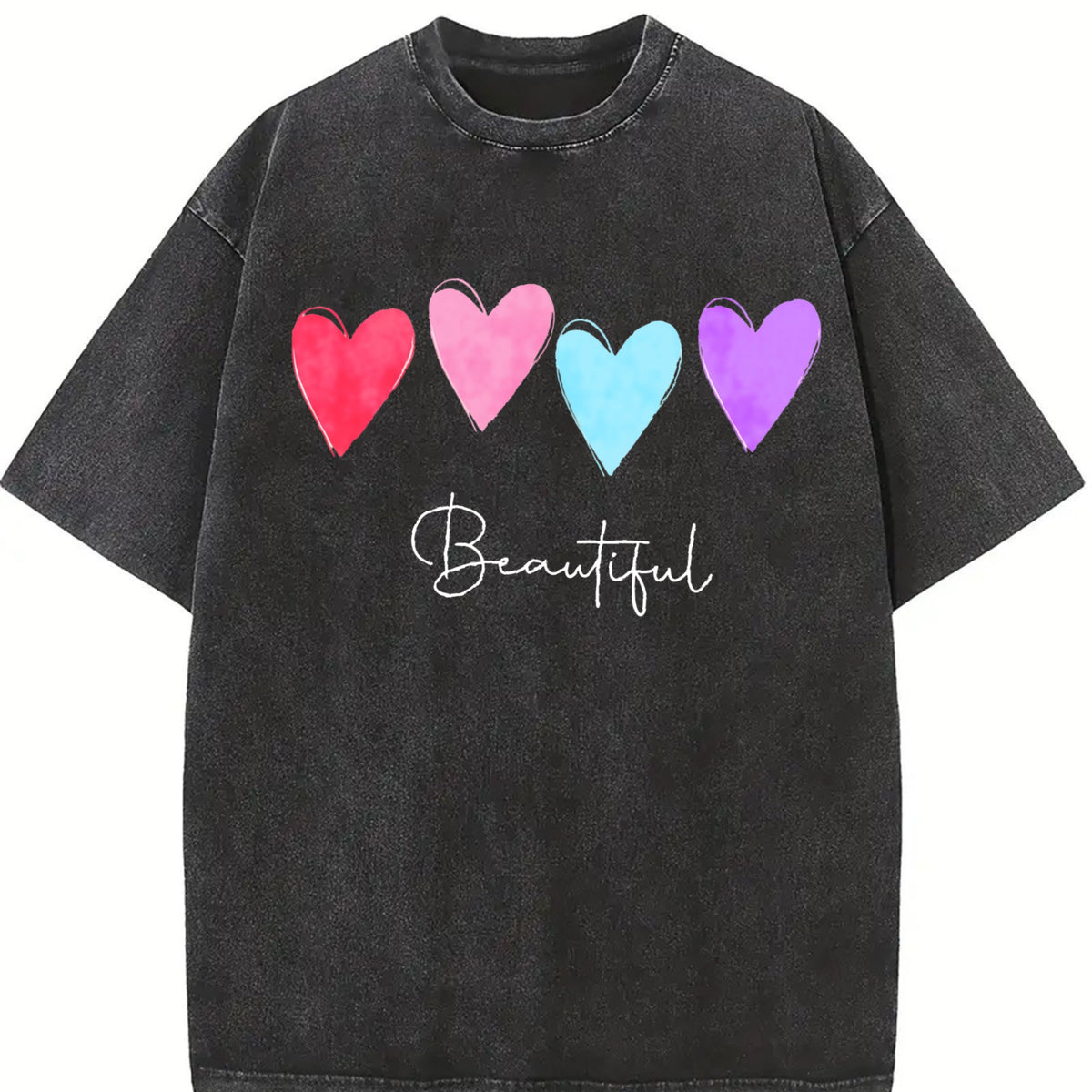 Backside With Colorful Hearts And Beautiful Text Vintage product image 2