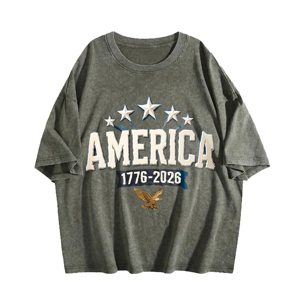 America 1776-2026 Vintage Washed T-Shirt product image 4