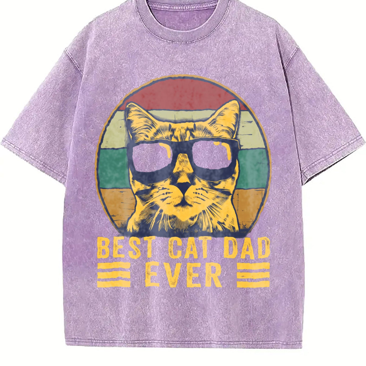 Best Cat Dad Ever Vintage Washed T-Shirt product image 6