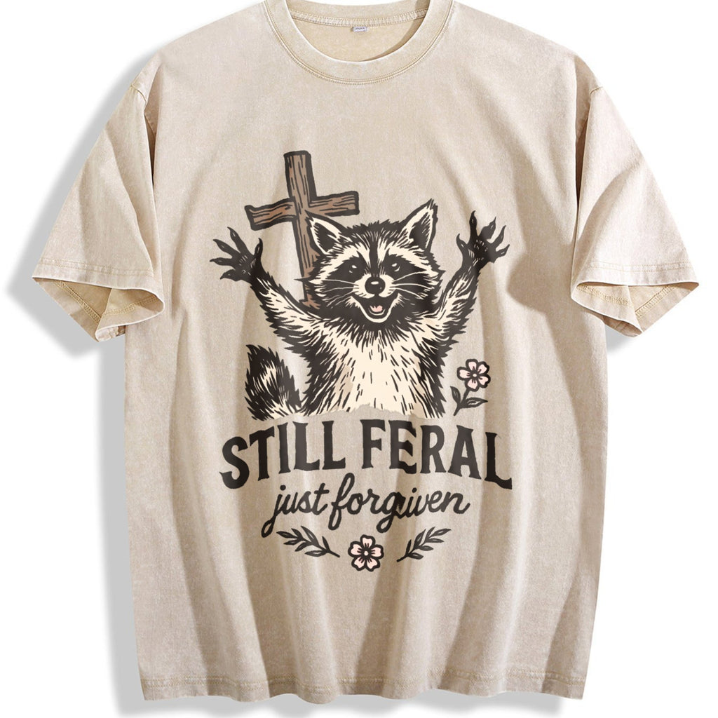 Still Feral Just Forgiven Vintage Washed T-Shirt product image 1