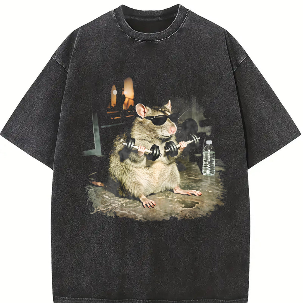 Cool Raccoon with Sunglasses Vintage Washed T-Shirt product image 2