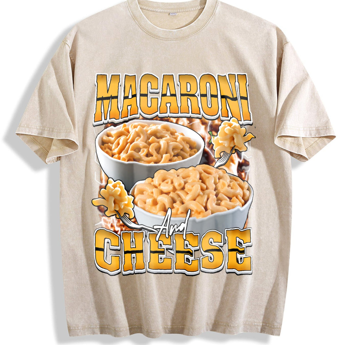 Macaroni & Cheese Bootleg Rap Vintage Washed T-Shirt product image 1