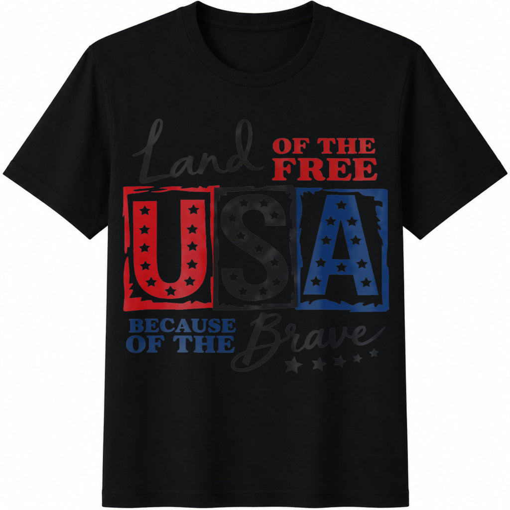 USA Land Of The Free Racerback Cotton T-Shirt product image 1