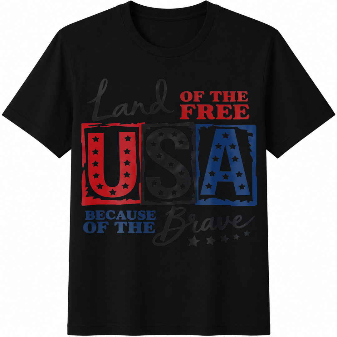 USA Land Of The Free Racerback Cotton T-Shirt product image 1