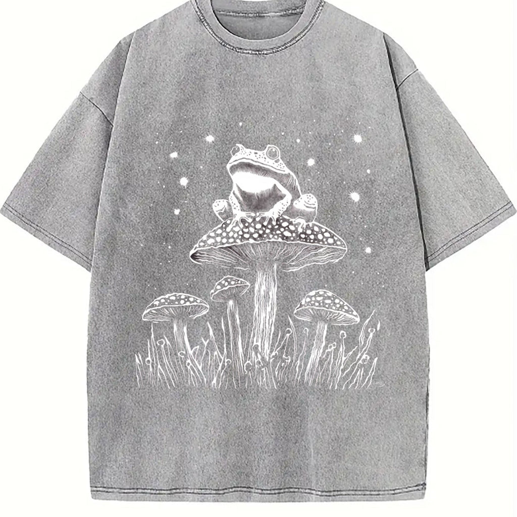 Frog On The Mushroom 90s Vintage Washed T-Shirt product image 5