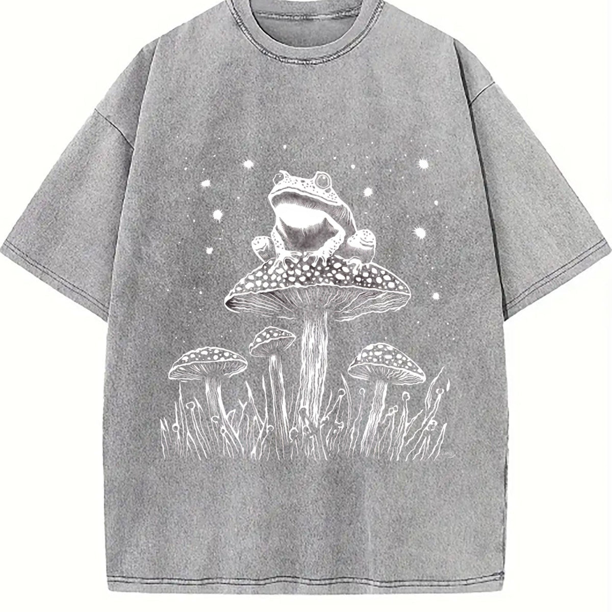Frog On The Mushroom 90s Vintage Washed T-Shirt product image 5