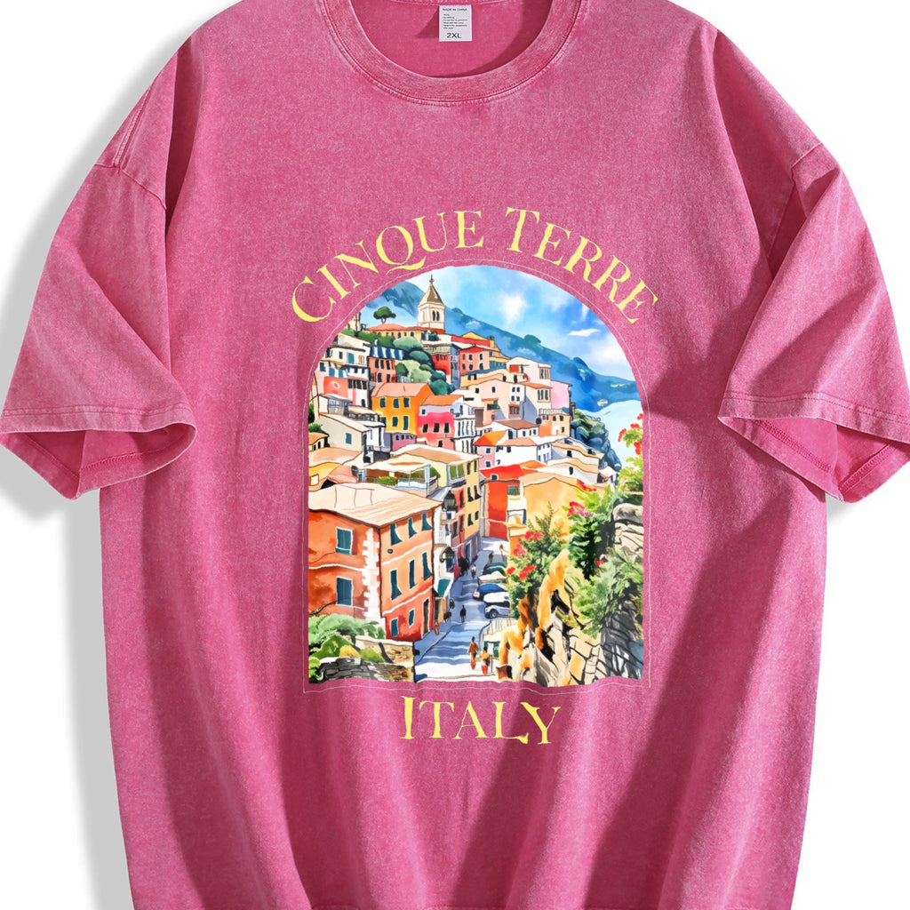 Cinque Terre Italy Vintage Washed T-Shirt product image 7