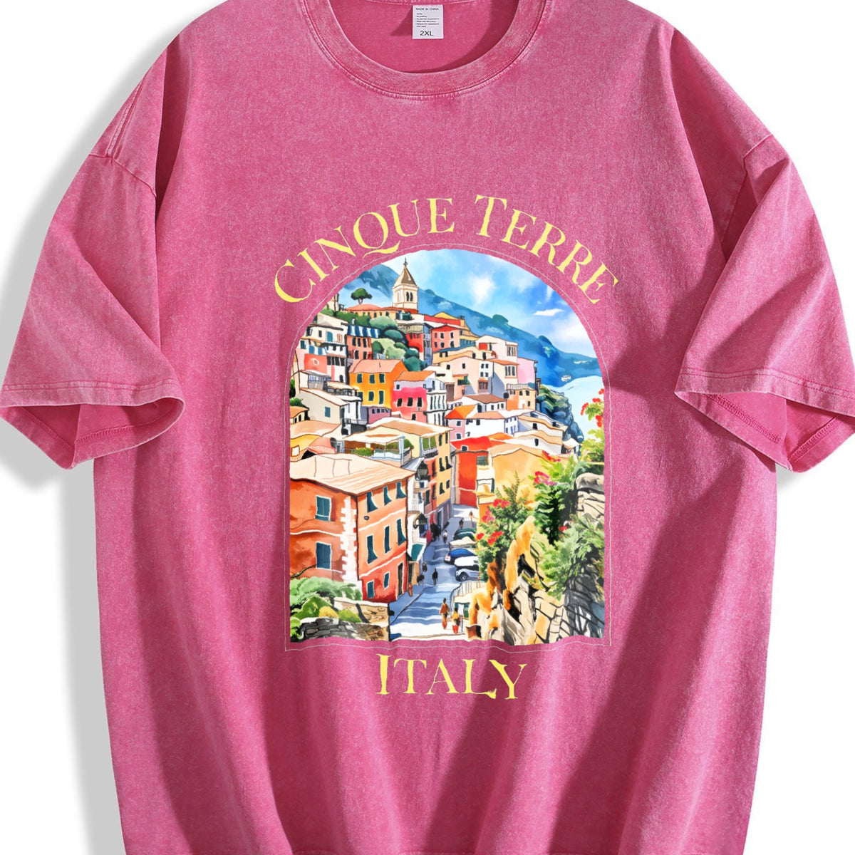 Cinque Terre Italy Vintage Washed T-Shirt product image 7
