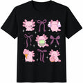 Cute Axolotl Bow Funny Mom Mini Lover Cotton T-Shirt product image 1