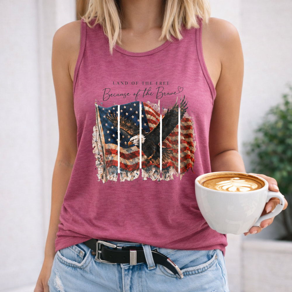 Land Of The Free Because Of The Brave Women's Tank Top