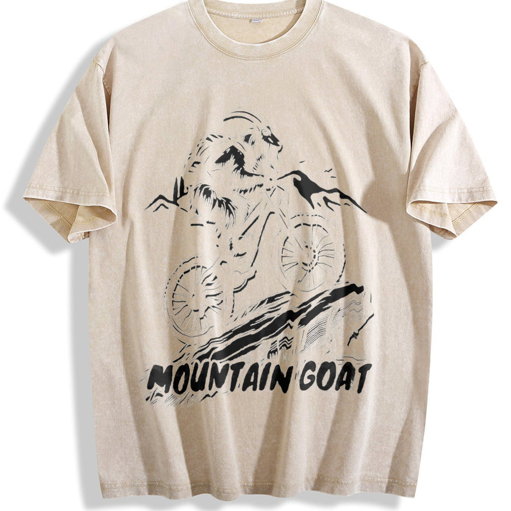 Funny Mountain Goat 90s Vintage Washed T-Shirt product image 1
