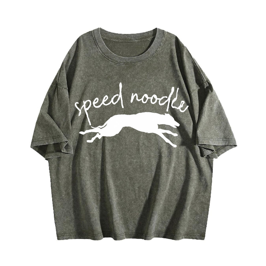 Speed Noodle Greyhound Lover Vintage Washed T-Shirt product image 4