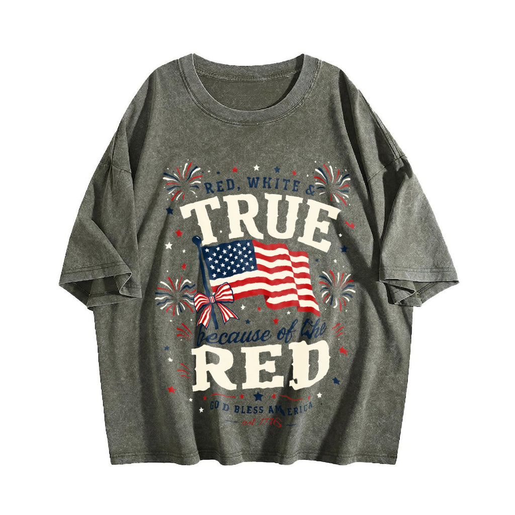 4th Of July - Red White True Because Patriotic Military product image 4