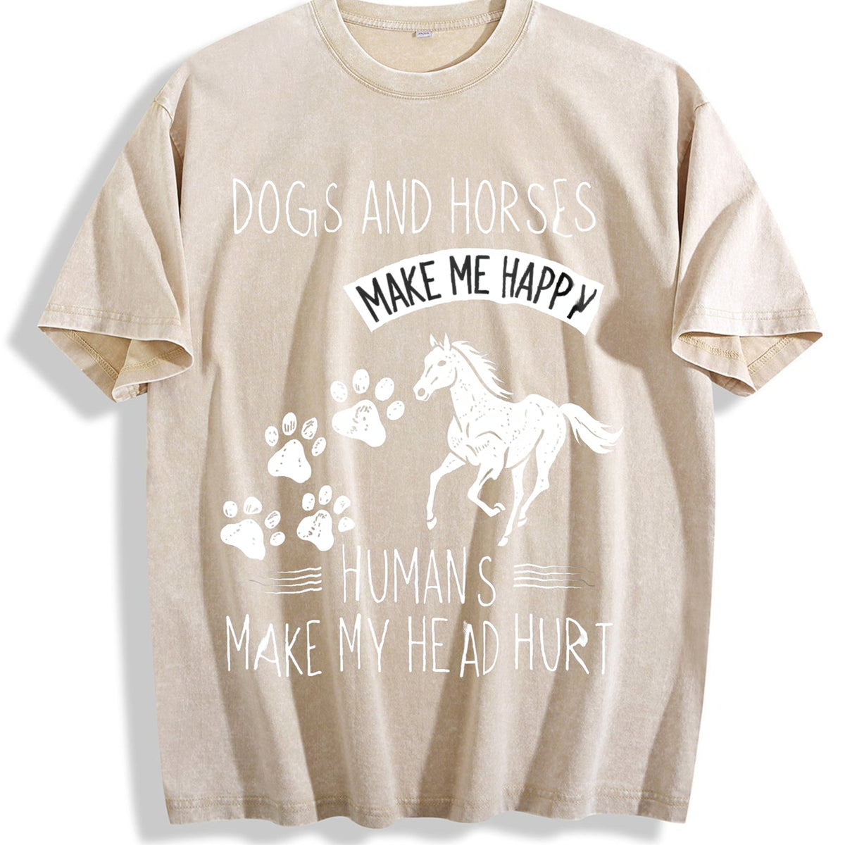 Dogs And Horses Vintage Washed T-Shirt product image 1