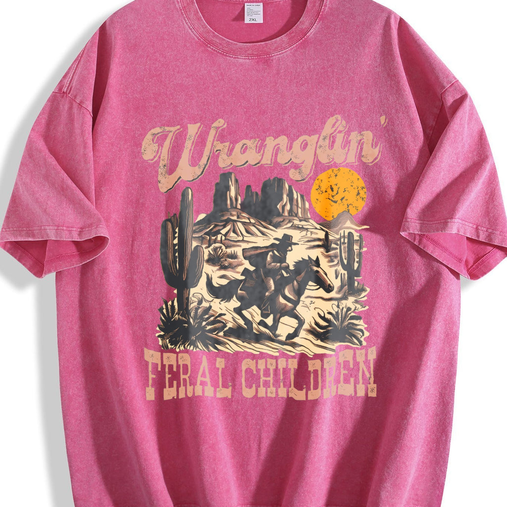 Wranglin' Feral Children Raccoon 90s Western Vintage Washed product image 7