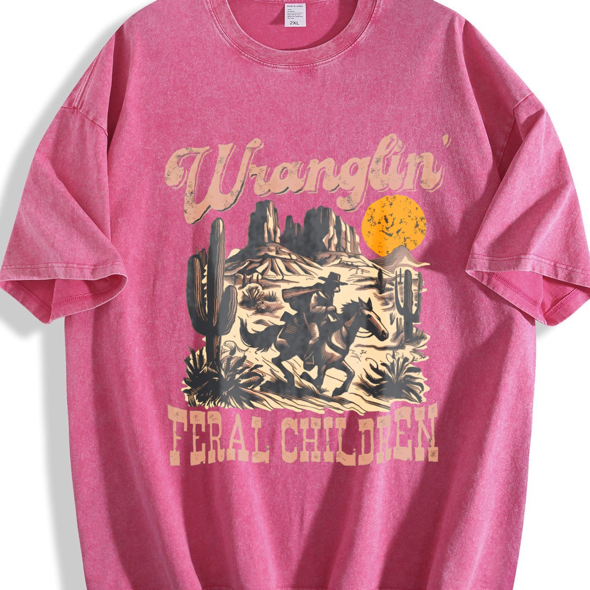 Wranglin' Feral Children Raccoon 90s Western Vintage Washed product image 7