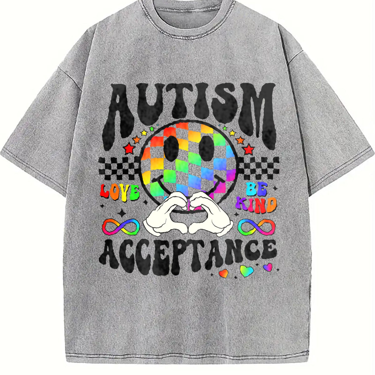 Autism Acceptance Vintage Washed T-Shirt product image 5