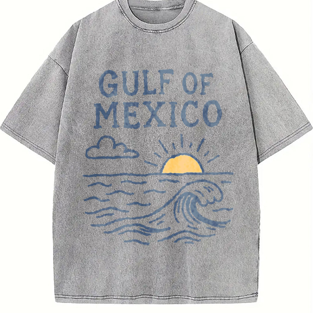 Gulf Of Mexico Sunset Waves Vintage Washed T-Shirt product image 5
