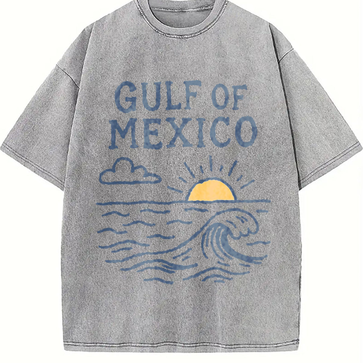 Gulf Of Mexico Sunset Waves Vintage Washed T-Shirt product image 5