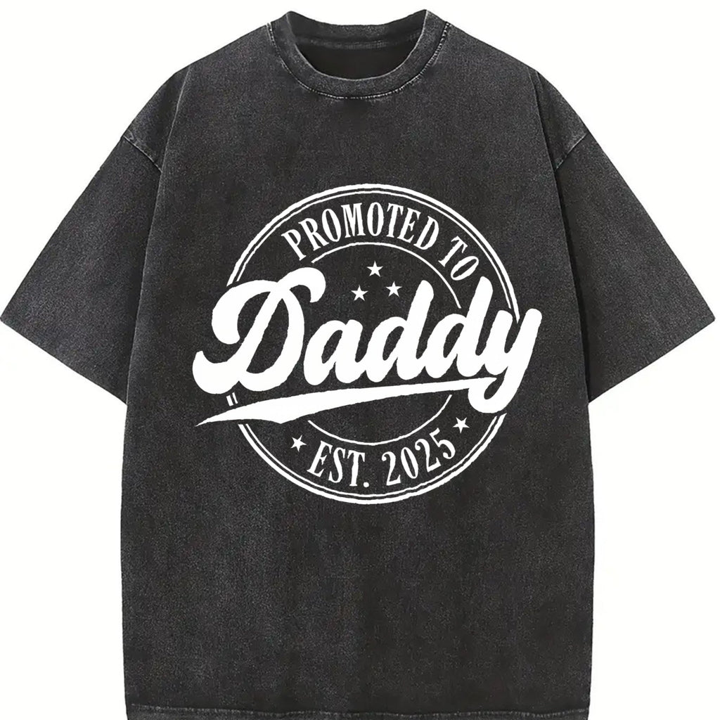 Promoted To Daddy Vintage Washed T-Shirt product image 2