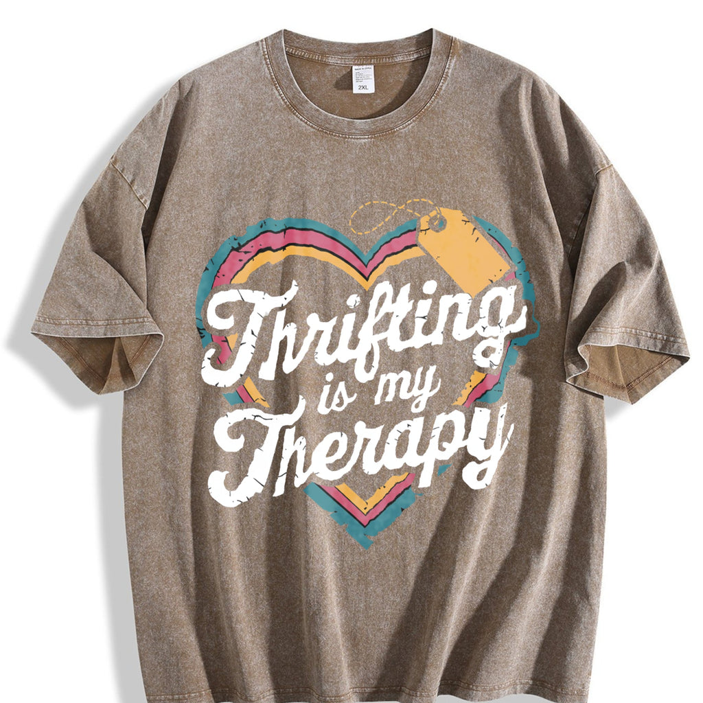 Thrifting Is My Therapy Vintage Washed T-Shirt product image 3