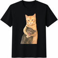 Funny Hugging Cats Cotton T-Shirt product image 1