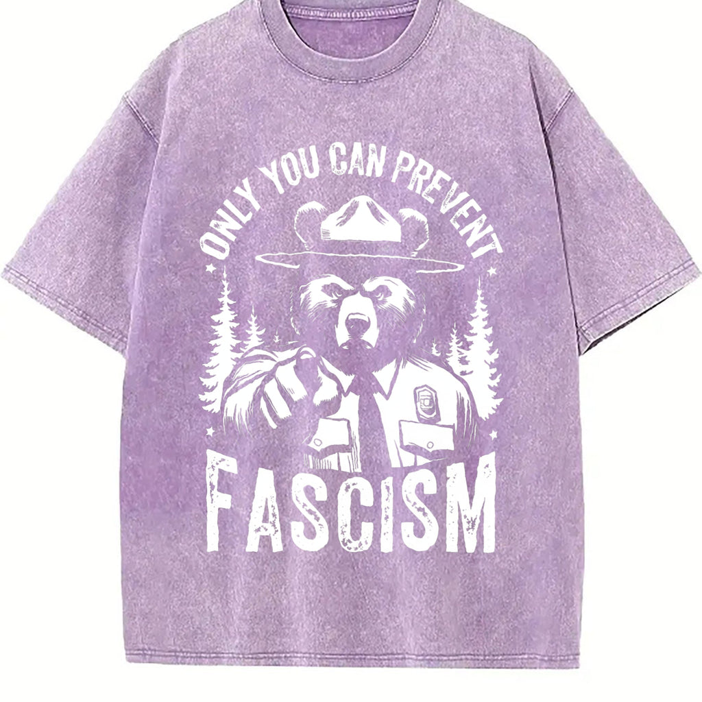 Only You Can Prevent Fascism Raccoon Vintage Washed T-Shirt product image 6