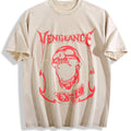 Vengeance Red Skull Vintage Washed T-Shirt product image 1