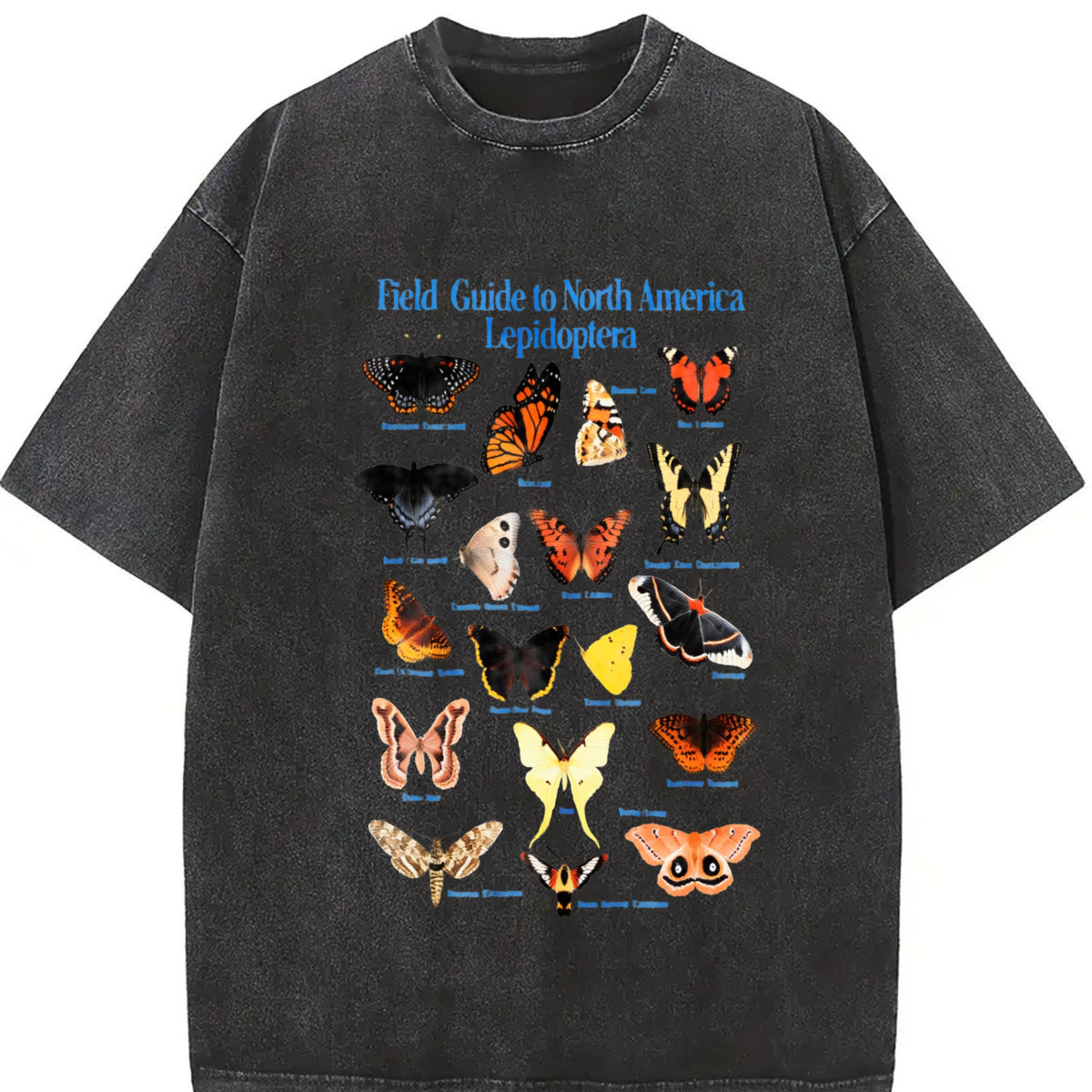 Lepidoptera Field Guide 90s Vintage Washed T-Shirt product image 2