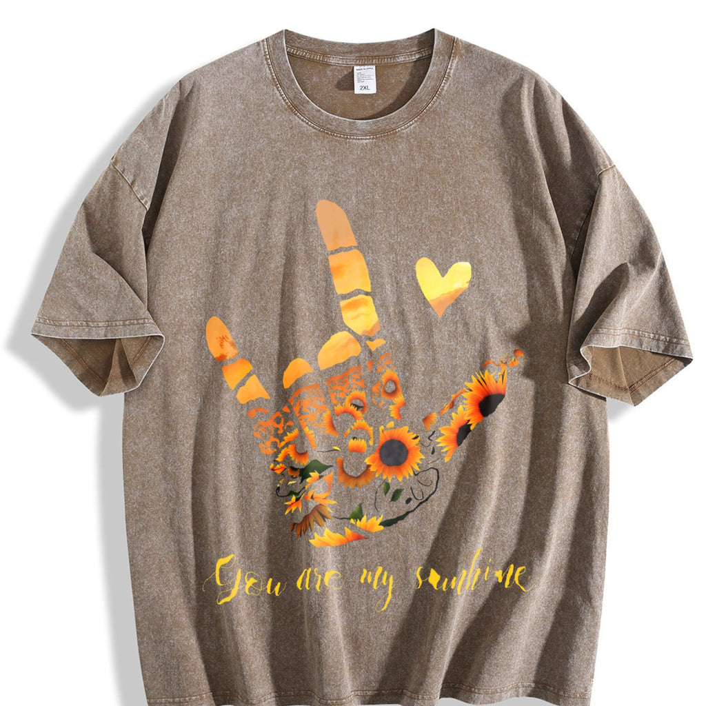 Sunflower Rock Hand Gesture For Music Festival Vintage product image 3