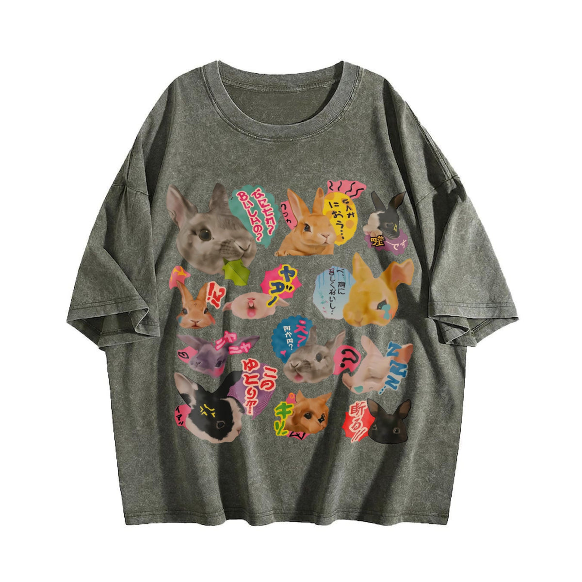 Y2K Bunny 90s Harajuku Vintage Washed T-Shirt product image 4