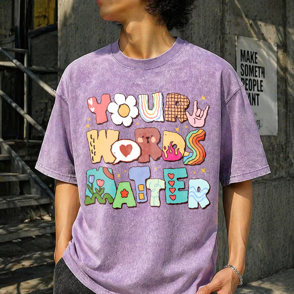 Your Words Matter Vintage Washed T-Shirt product image 13