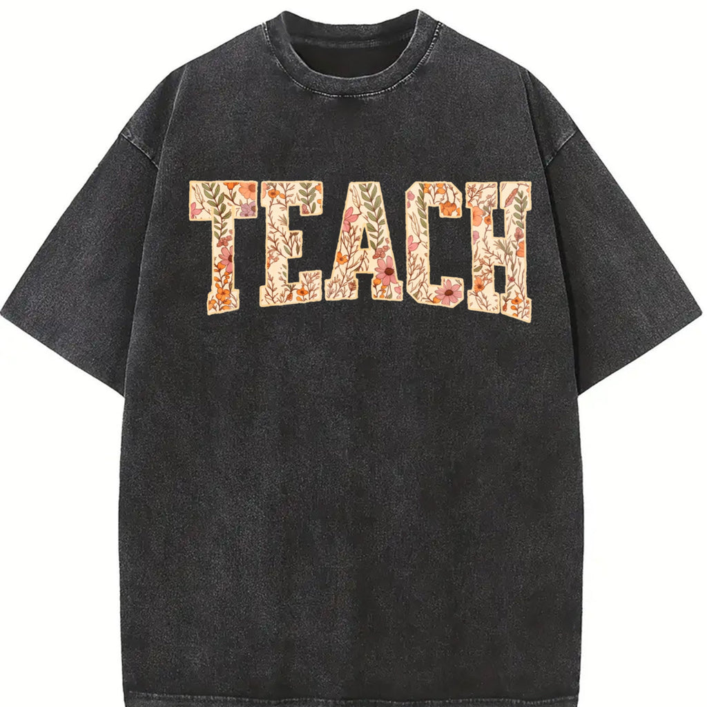Spring Teacher Vintage Washed T-Shirt product image 2
