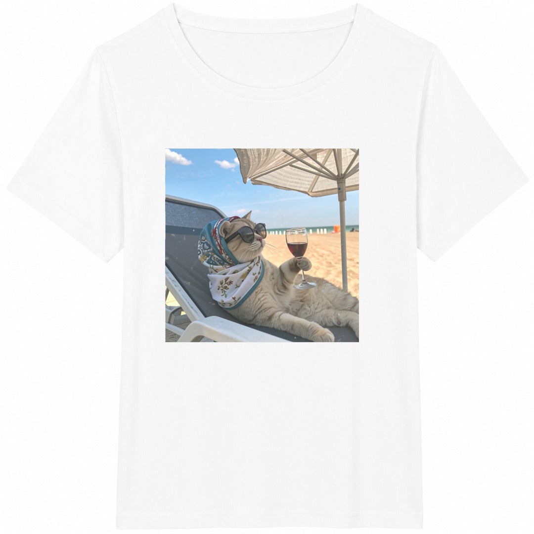Beach Cat Cotton T-Shirt product image 2