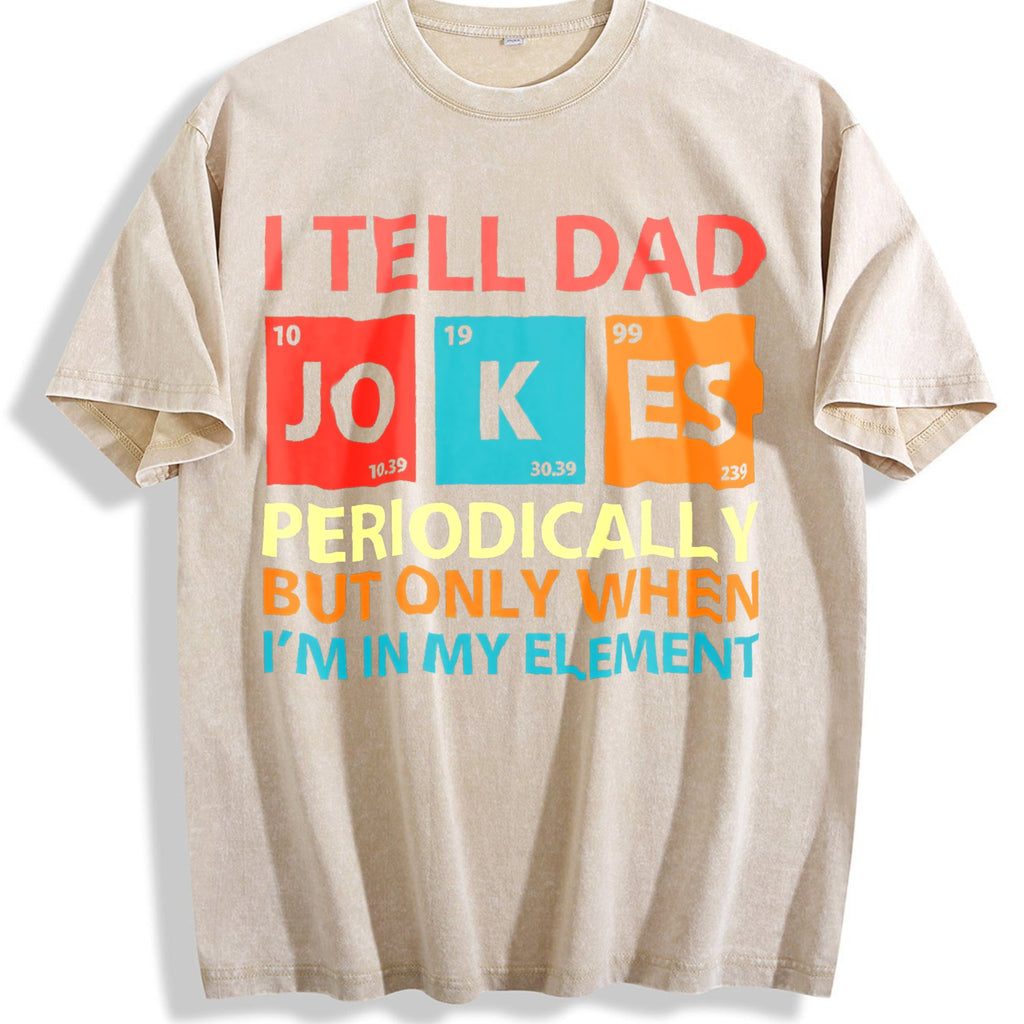 I Tell Dad Jokes Vintage Washed T-Shirt product image 1