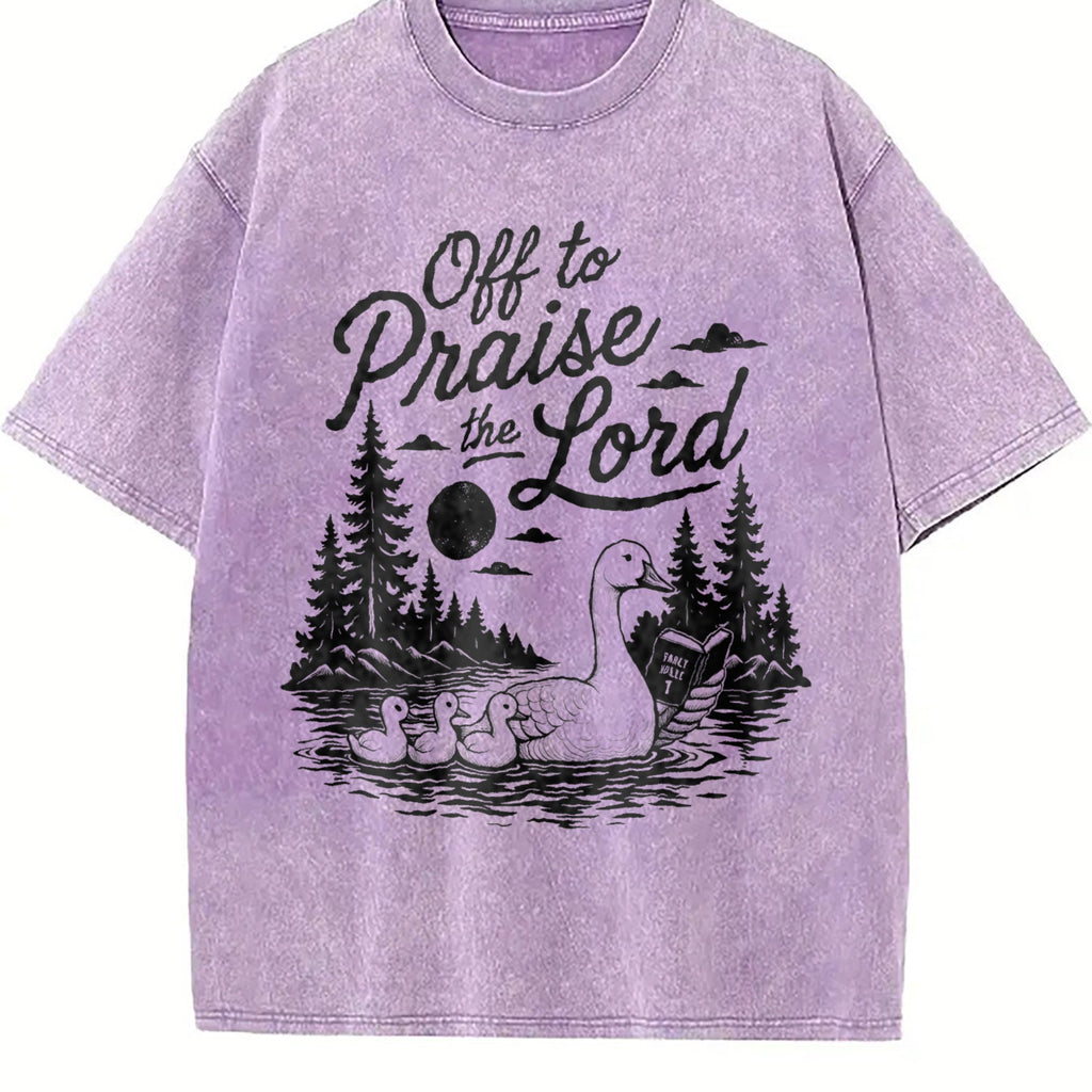 Off To Praise The Lord Christian Faith Duck Nature Vintage product image 6