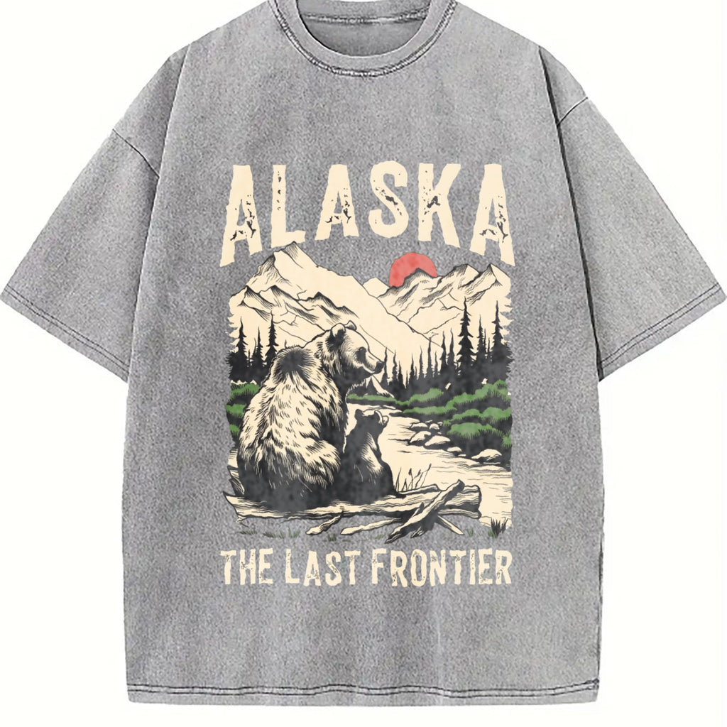 Alaska The Last Frontier Grizzly Bear 90s Vintage Washed product image 5