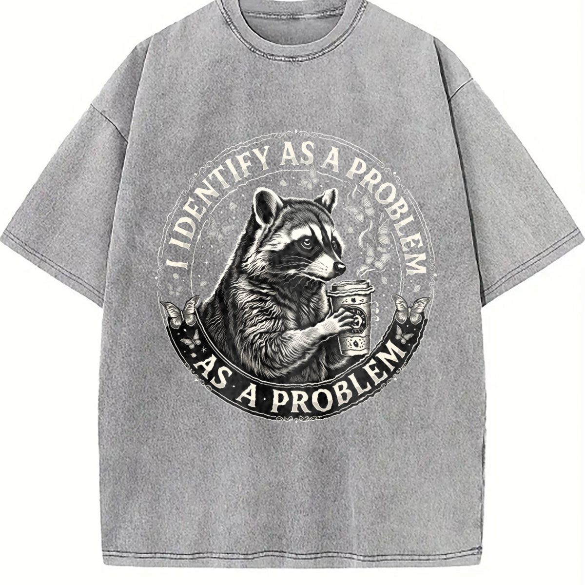 Raccoon Coffee Boxy Y2K Aesthetic Summer Vibes Vintage product image 5