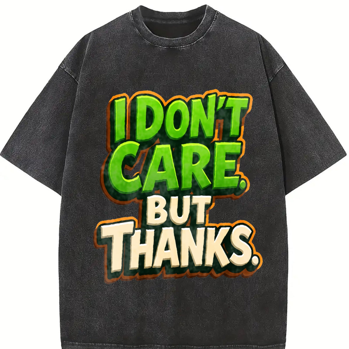 I Dont Care But Thanks Vintage Washed T-Shirt product image 2