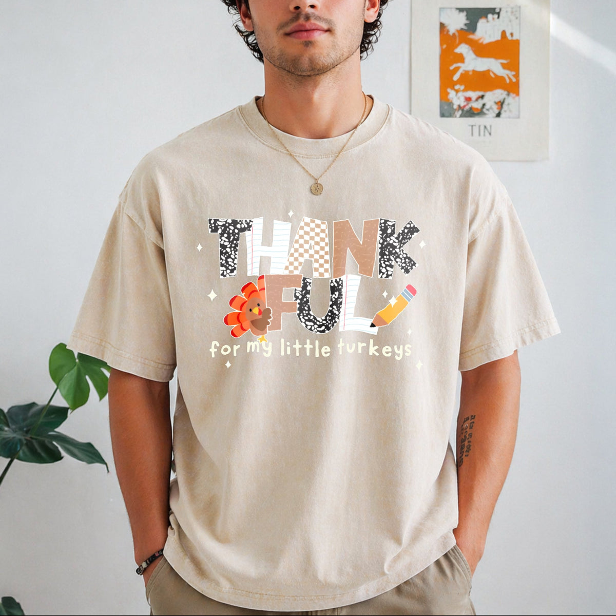 Thankful Teacher Vintage Washed T-Shirt product image 1