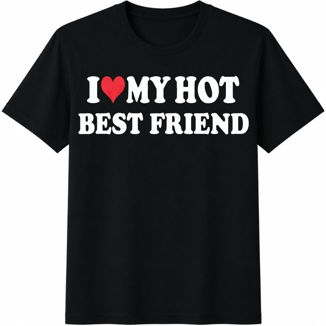 I Love My Best Friend Cotton T-Shirt product image 1