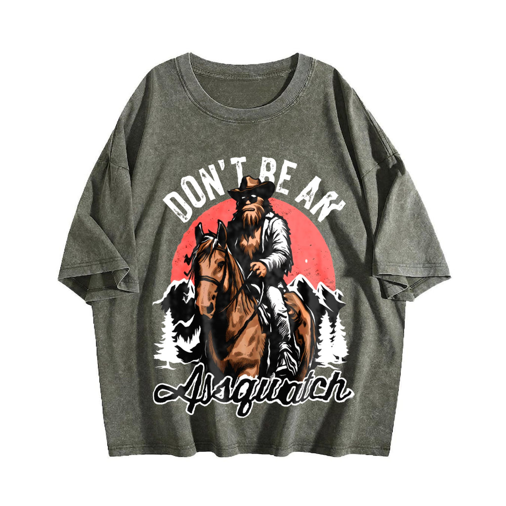 Bigfoot Don't Be An Assquatch 90s Vintage Washed T-Shirt product image 4