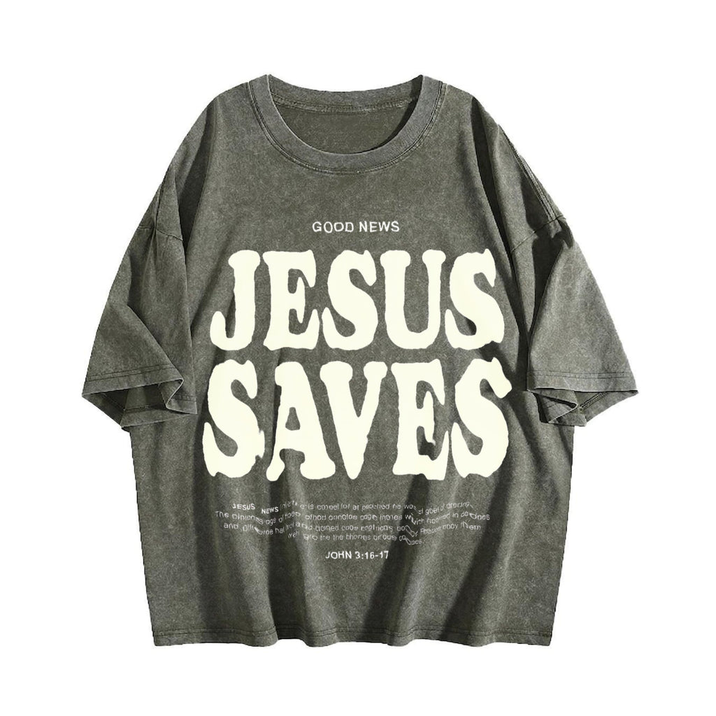 Jesus Saves Vintage Washed T-Shirt product image 4