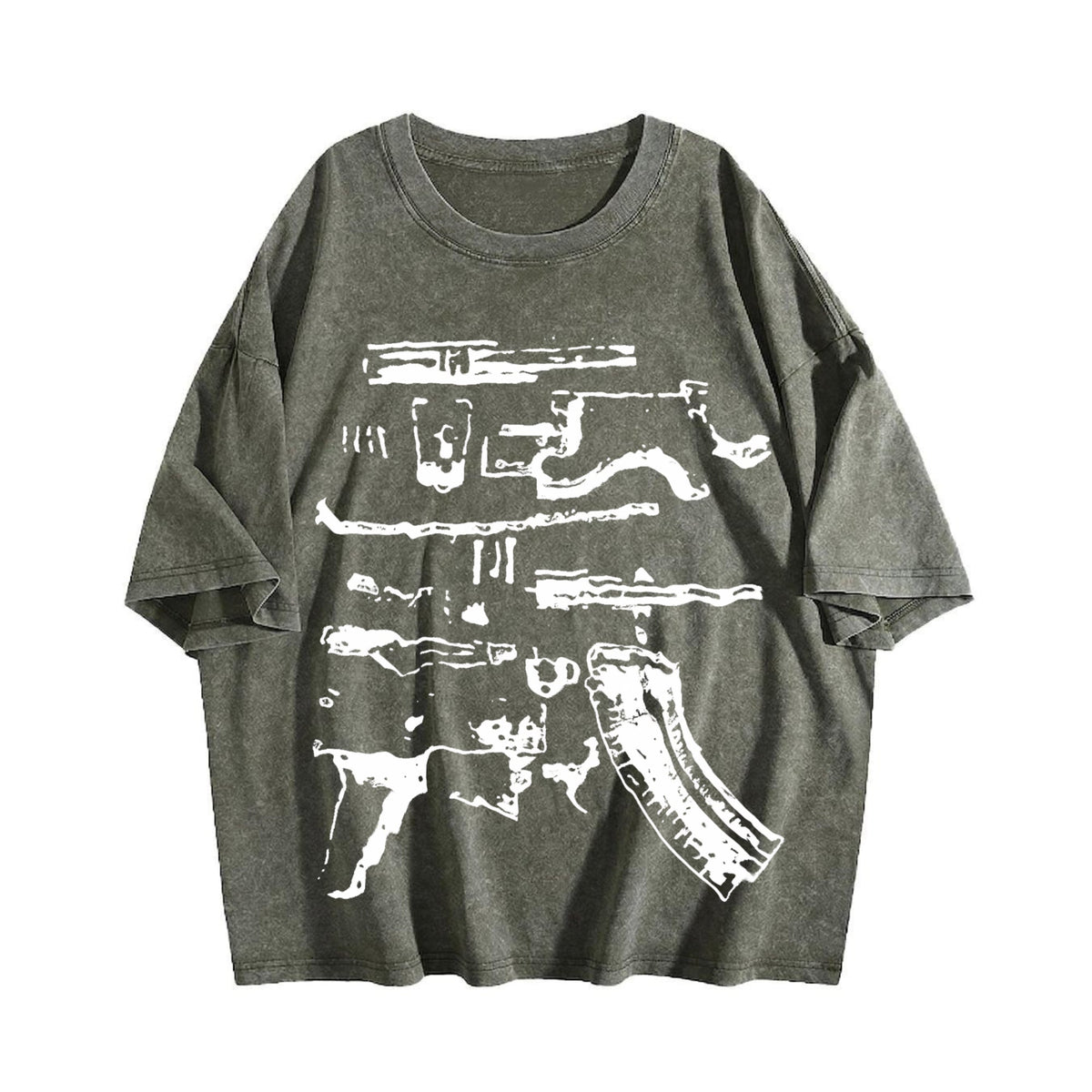 In Draco We Trust Gun Vintage Washed T-Shirt product image 4